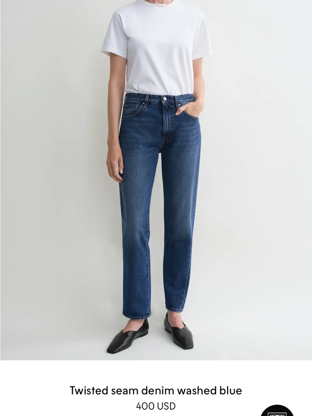 Toteme Dark Blue High-Rise Straight Jeans